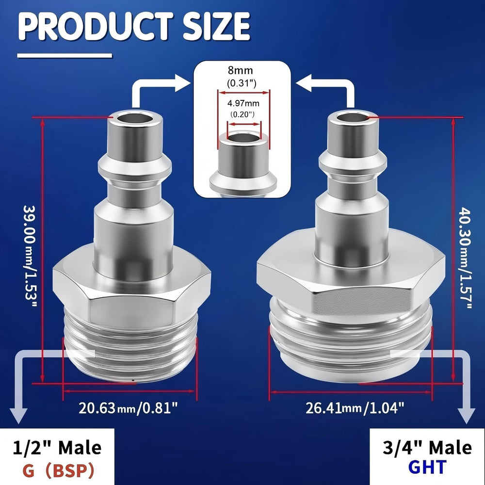 Langina universal compatibility with garden hoses and RV taps for versatile use.