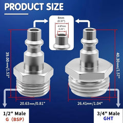 Langina universal compatibility with garden hoses and RV taps for versatile use.