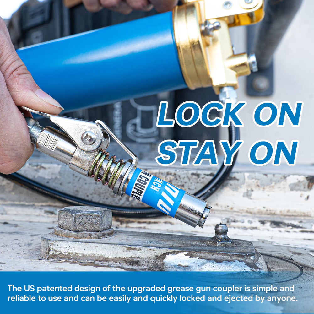 LANNIU 1/8in NPT fitting compatibility with most standard grease guns