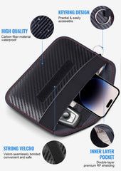 Lanpard Faraday bag with key-ring attachment for easy carry