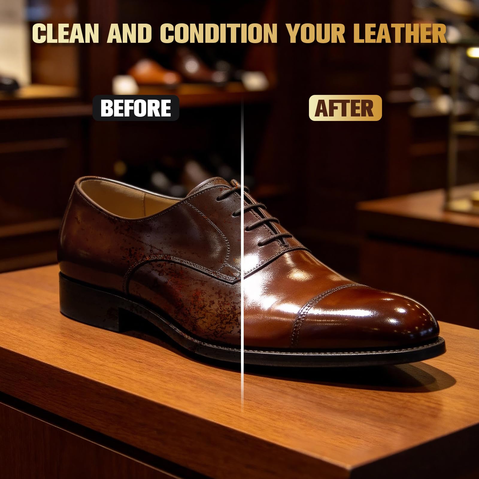 LansinLife sponge applicator shows even product distribution for leather care.
