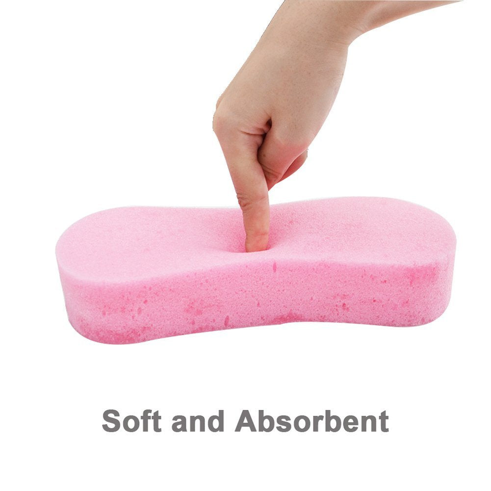 Lantee 8-shaped sponge grip designed for comfortable scrubbing.