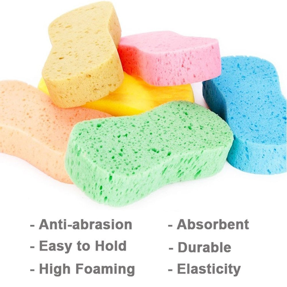 Lantee large sponge highlighting honeycomb absorbency for quick clean.