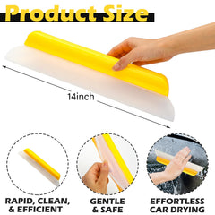 Lanties 14-inch silicone blade designed for quick water removal on windows and mirrors
