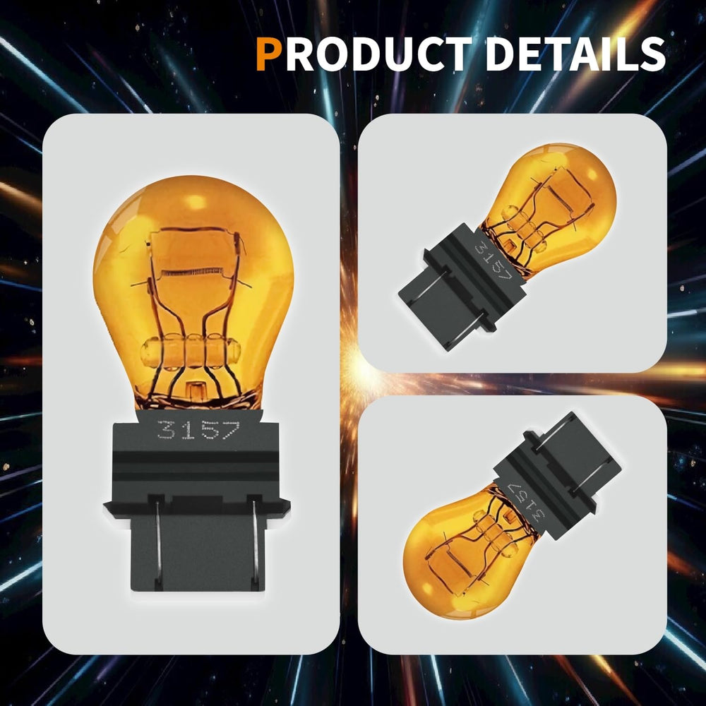 Lanuovx amber tail light bulb enhances rear visibility at night
