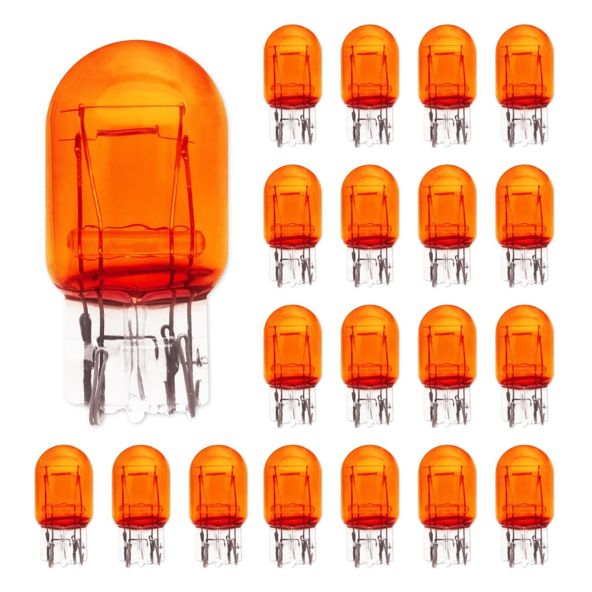 Lanuovx 7443 brake light bulbs pack enhances braking visibility.