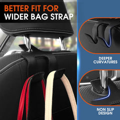 LANVRION dual-hook design keeps bags elevated and stable.