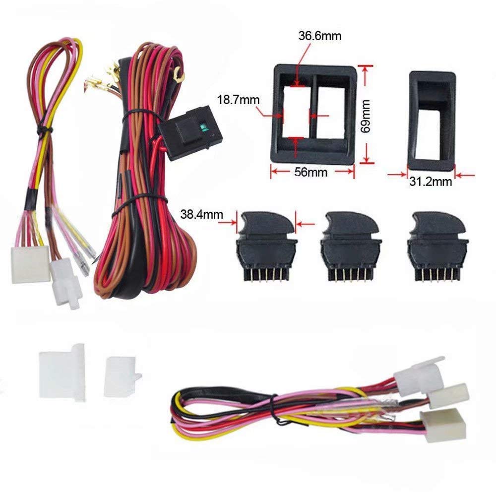 Larlansz complete kit with switches and harness for power window upgrade