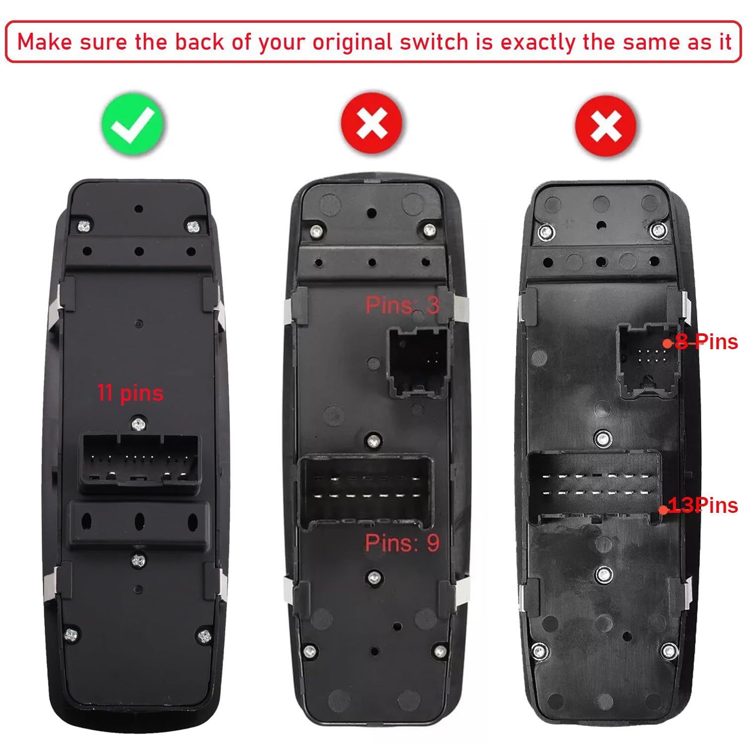 Larlansz replacement window switch for Jeep Grand Cherokee, driver side