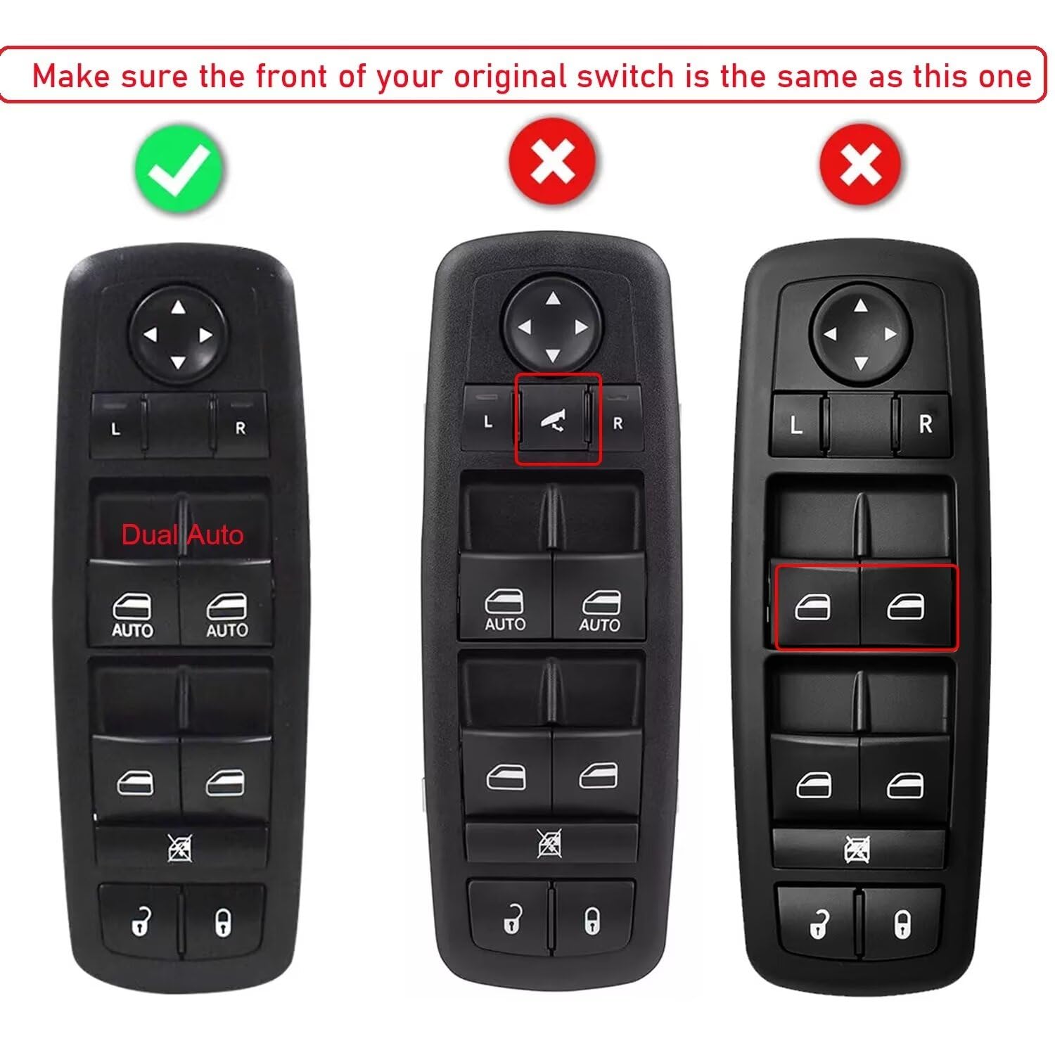 Larlansz window switch bezel-fit for driver-side Jeep Grand Cherokee