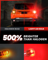 LASFIT 1156 red LED bulb offers plug-and-play compatibility with common socket types.