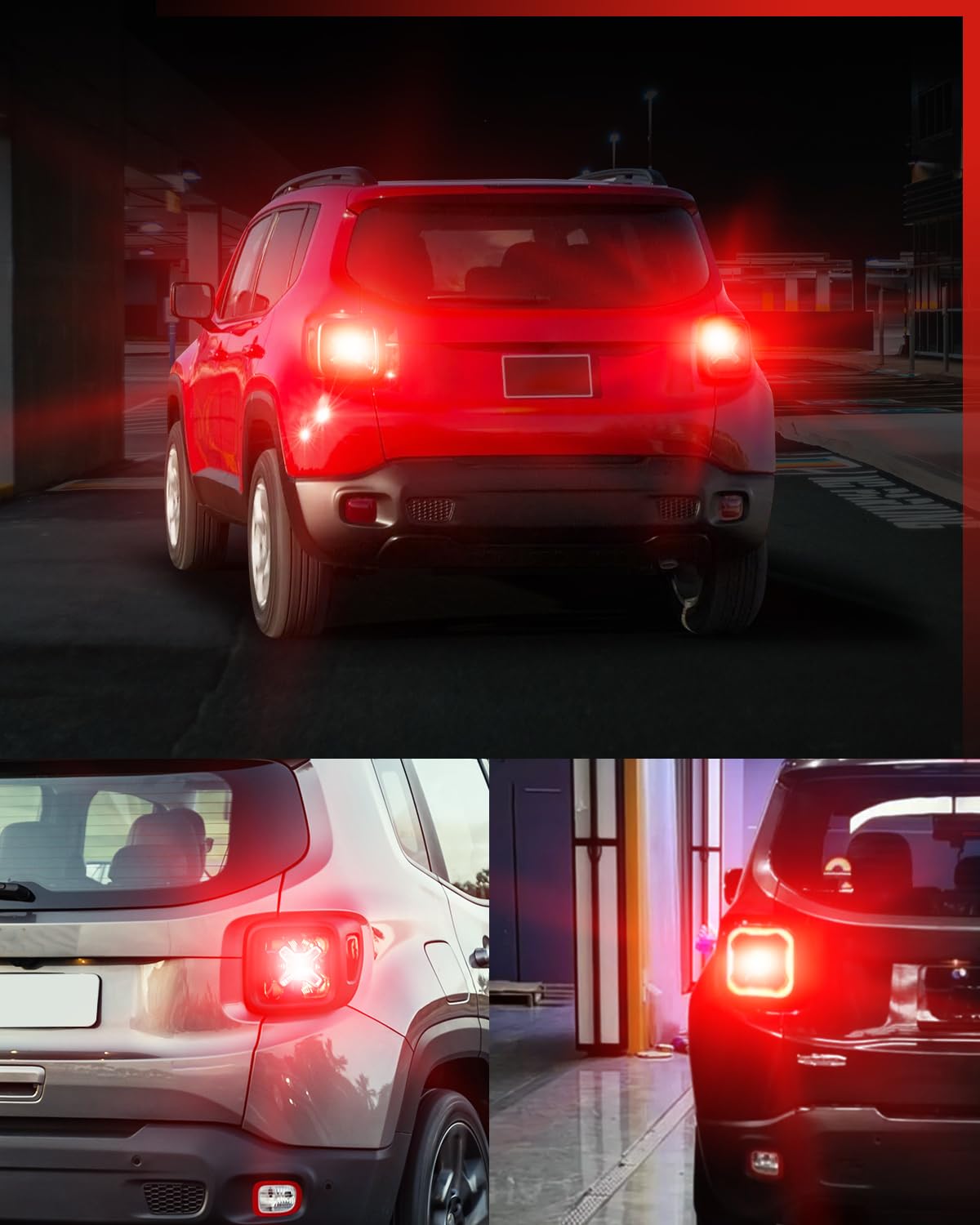 LASFIT 1156 red LED bulb notes compatibility considerations for vehicle installations.