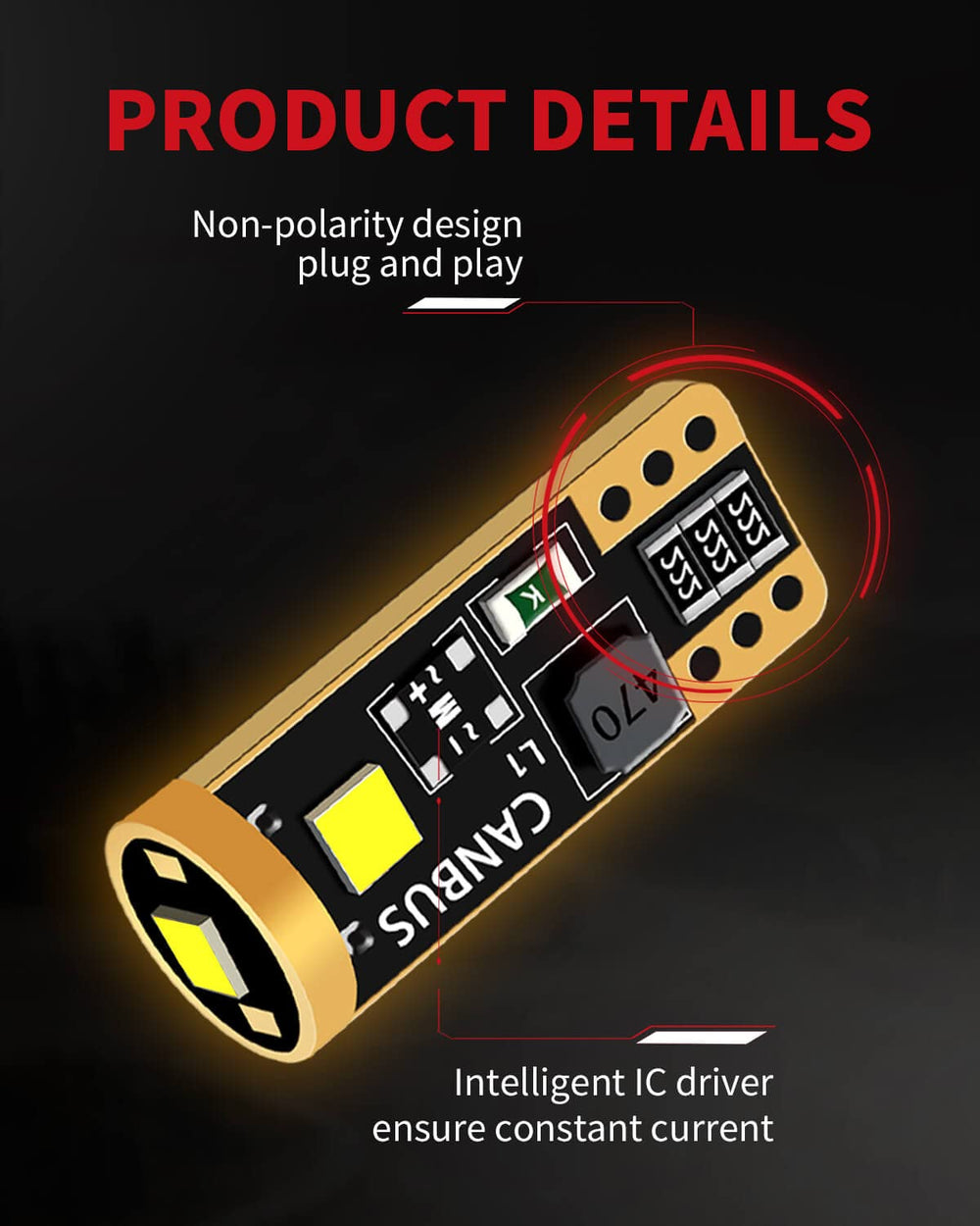 LASFIT 194 LED bulb for parking light with wide coverage.