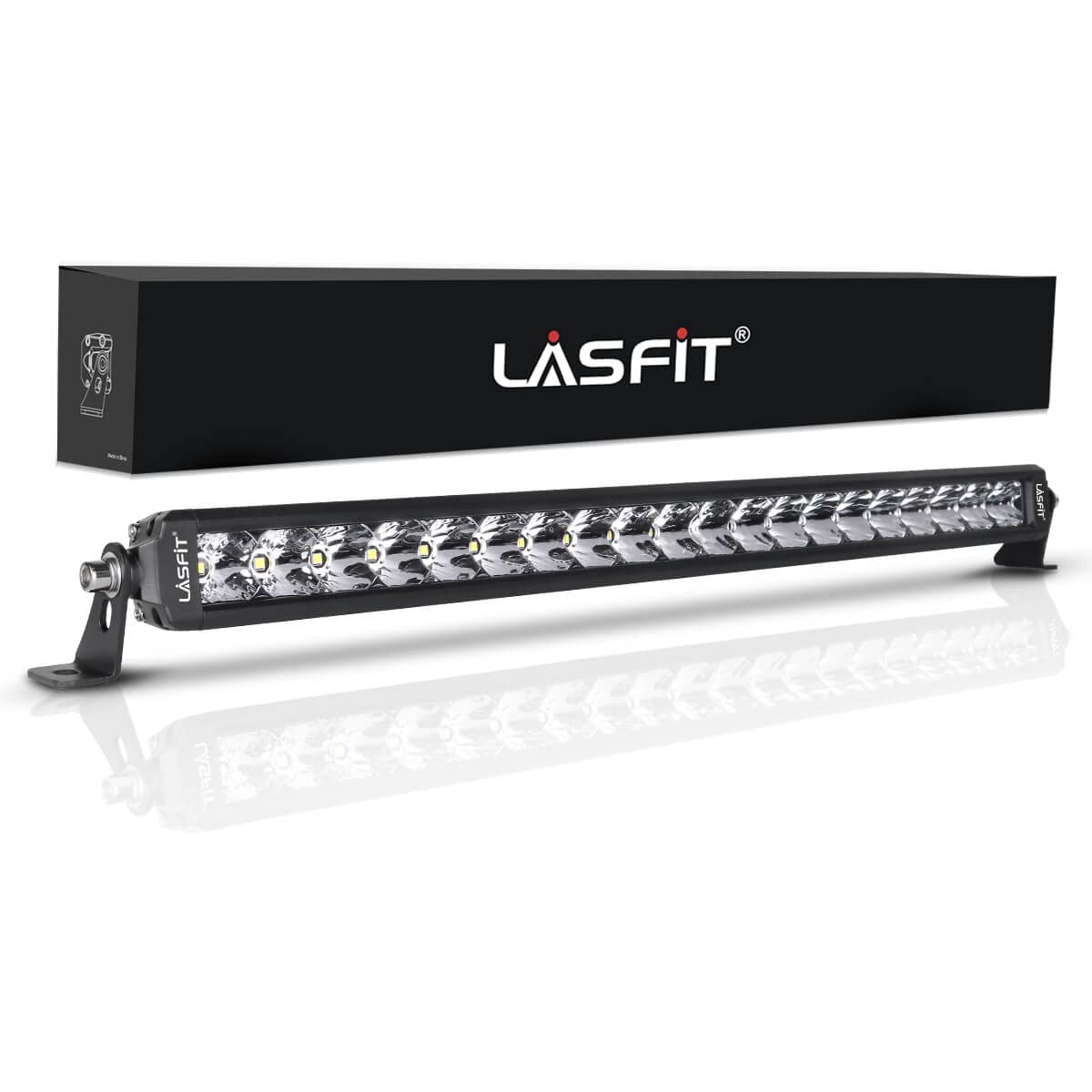 LASFIT 22-inch LED light bar with IP67 housing for rugged reliability.
