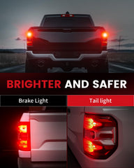 LASFIT 3157 LED brake light bulb close-up showing red glow