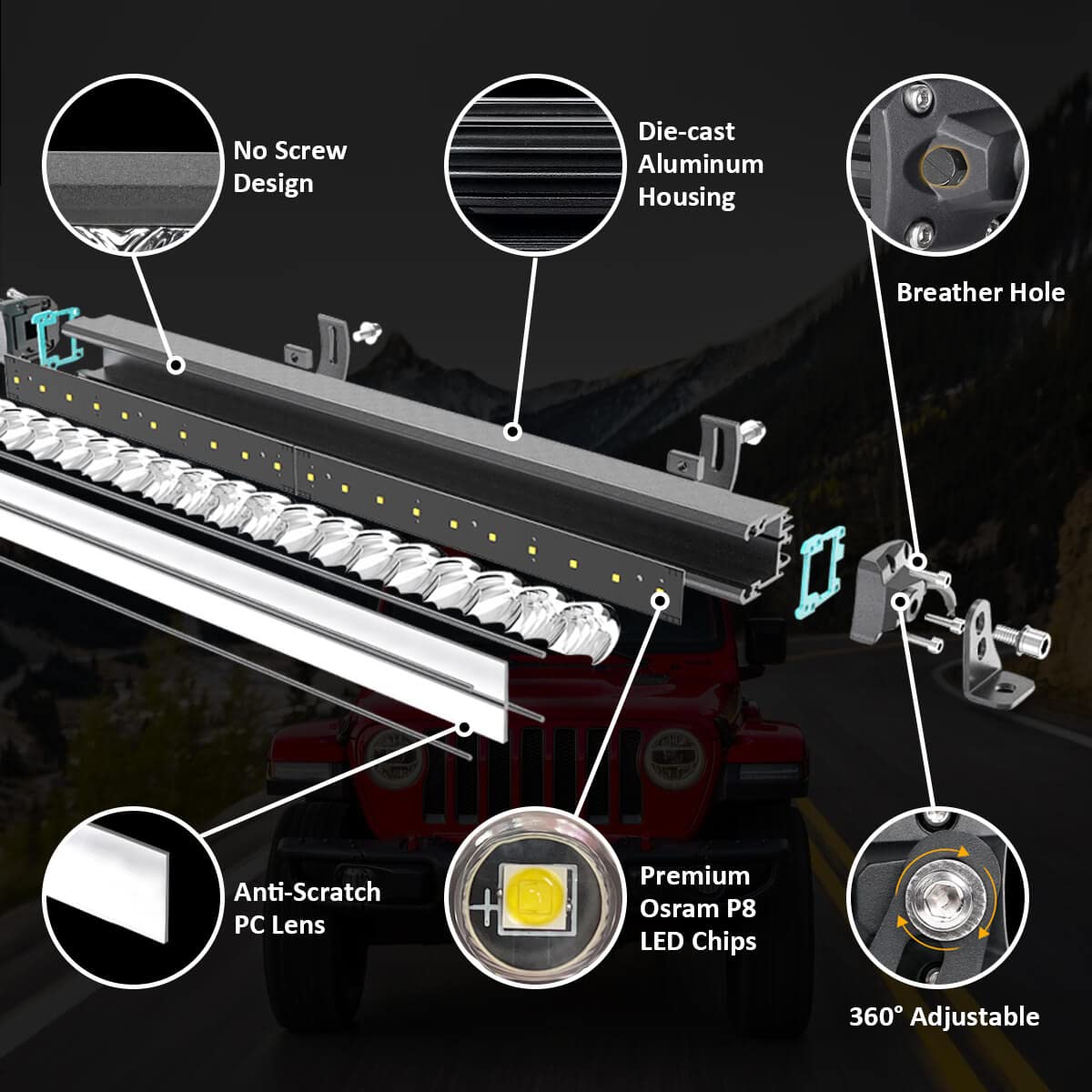 LASFIT 70,000-hour lifespan supports long-lasting off-road lighting.