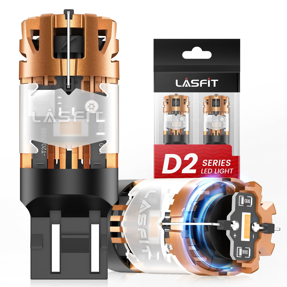 LASFIT 7440/7443 amber LED bulbs front signal with CANBUS-ready brightness