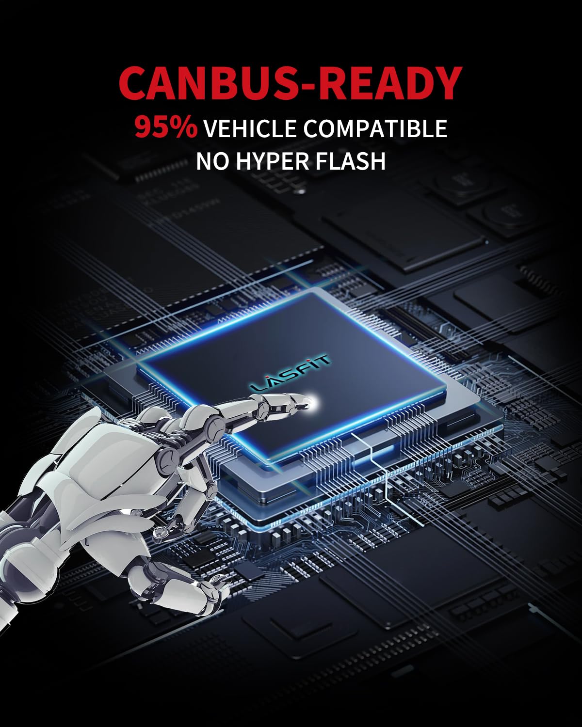 LASFIT 7443CK LED bulb with CANBUS reduces hyper flash without extra parts
