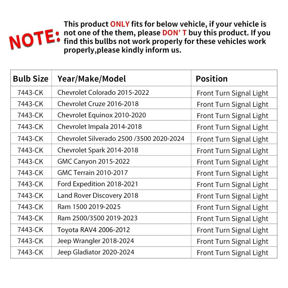 LASFIT 7443CK LED bulb switchback amber white enhances signaling and daytime visibility