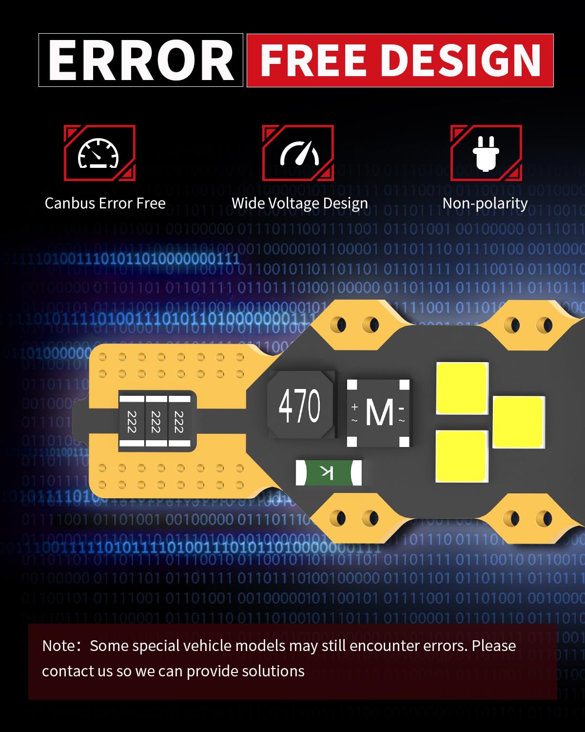 LASFIT 921 CAN-BUS ready bulb demonstrating broad vehicle compatibility