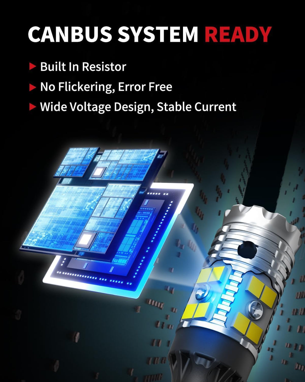 CANBUS-ready LASFIT 921 bulb avoids flicker and codes in 4Runner