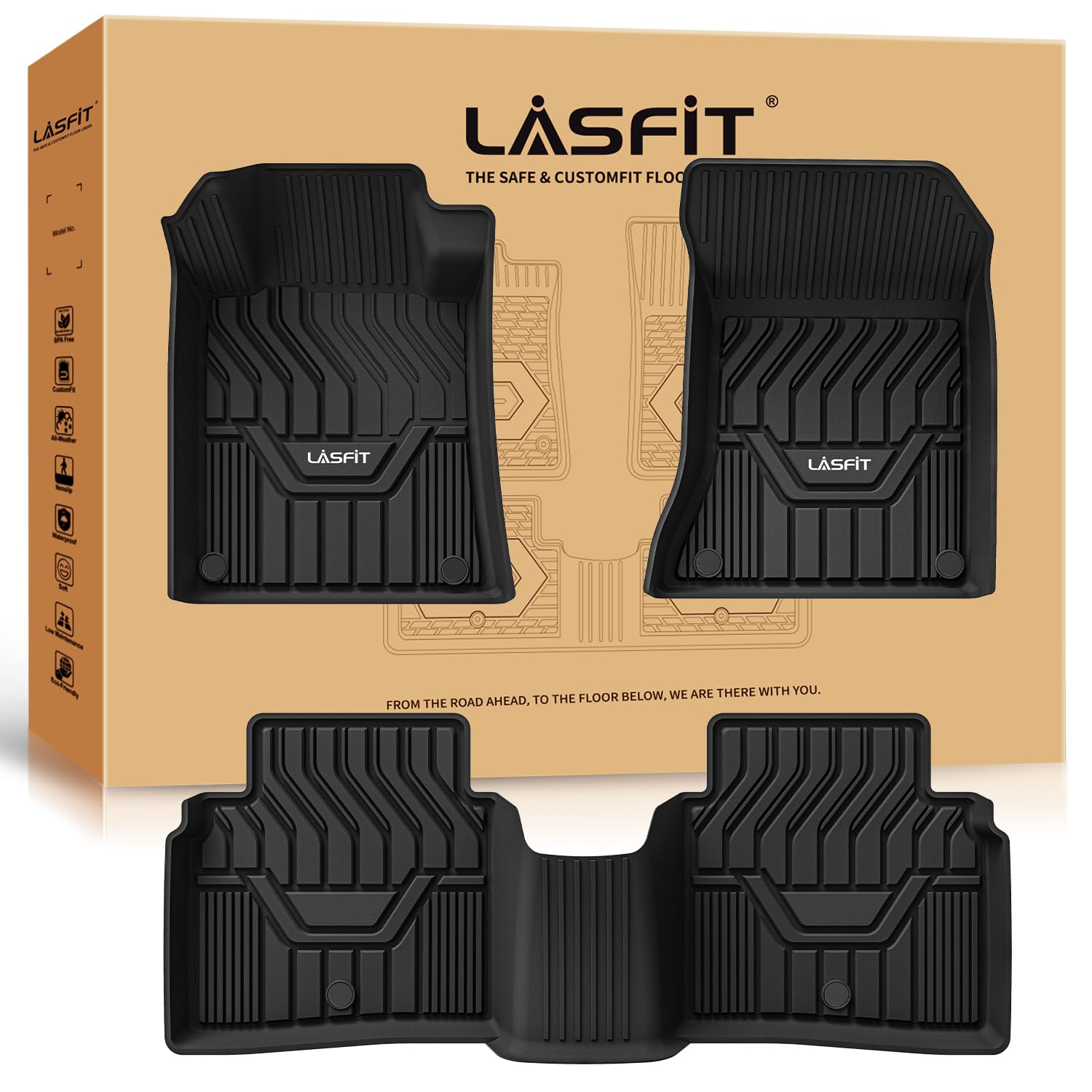 LASFIT Altima floor mats provide a custom-fit all-weather shield for the cabin.