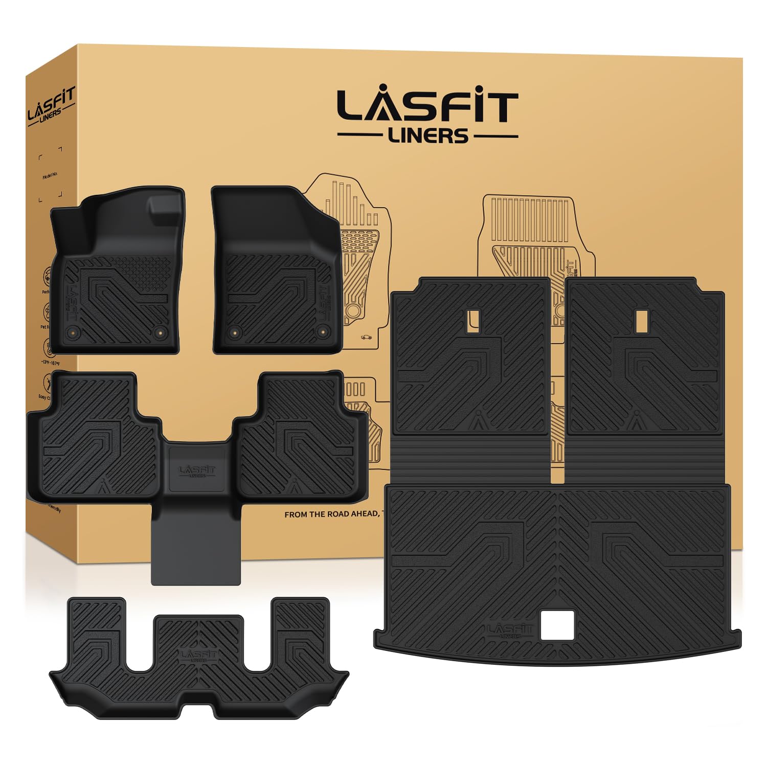 LASFIT Atlas floor mats front row coverage protect interior in all weather