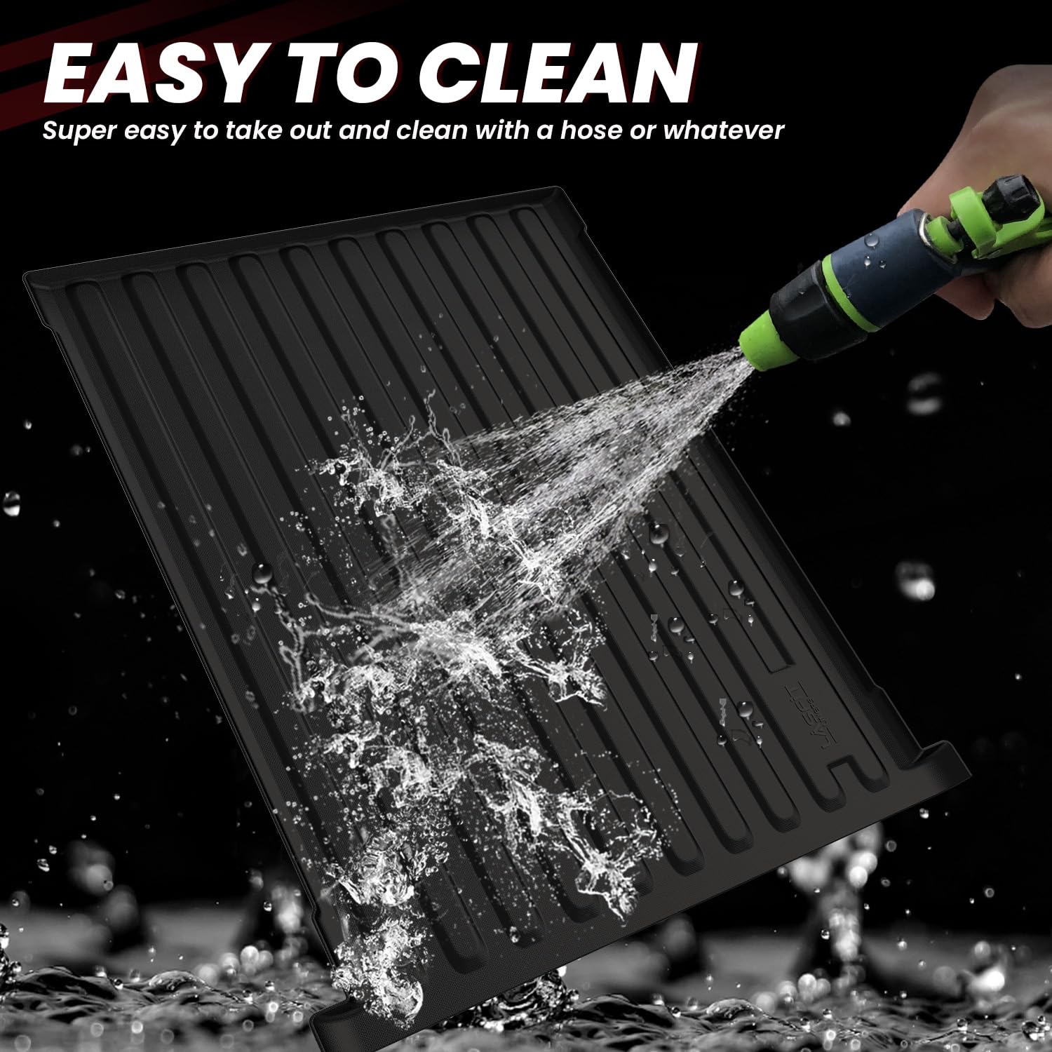 LASFIT all-weather bed mat withstands dirt, mud, snow, and heat across seasons.