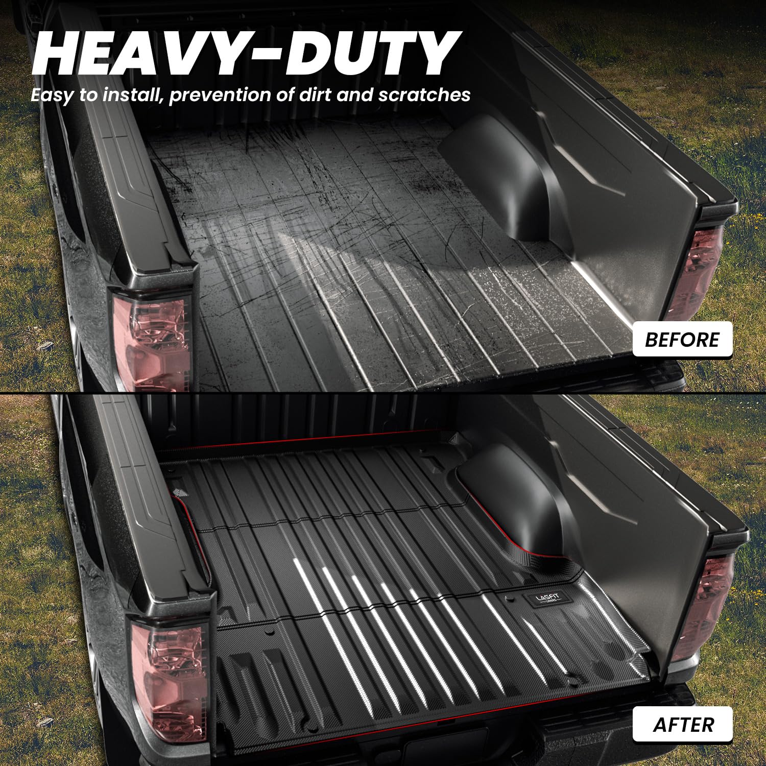 LASFIT bed mat features a non-slip surface to secure cargo