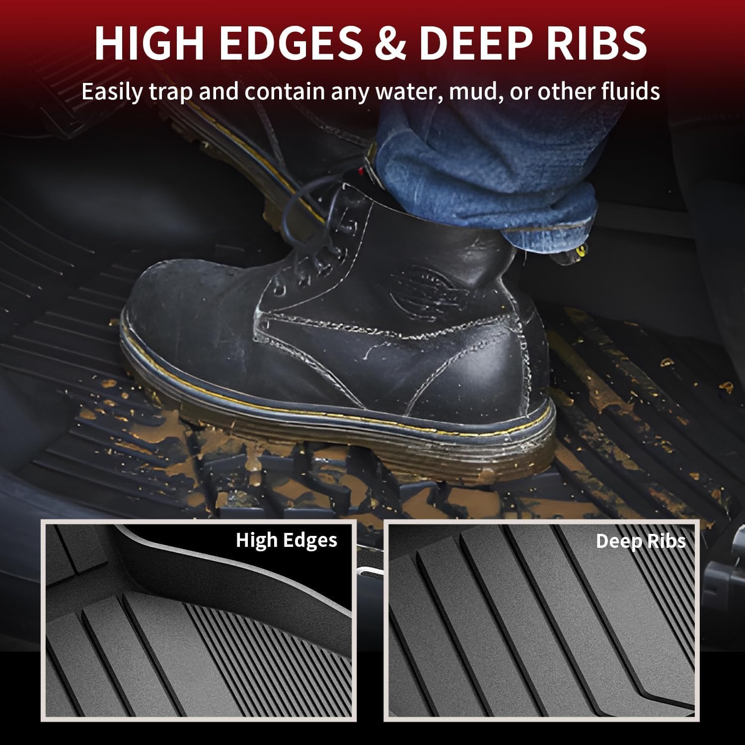 LASFIT BMW X5 durable TPE mats resisting curling and buckling