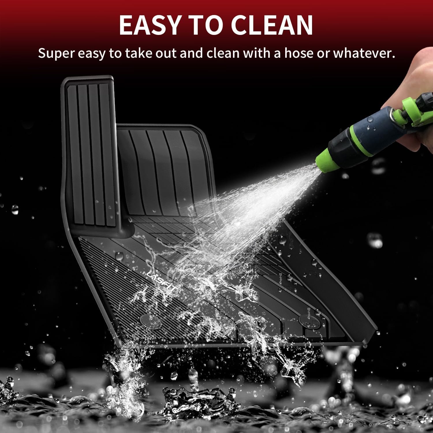LASFIT BMW X5 floor mats easy to wipe clean after spills