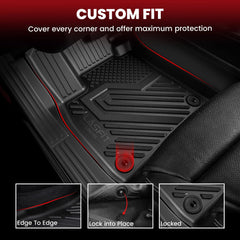 LASFIT Chevrolet Equinox EV rear floor mats protecting rear footwell