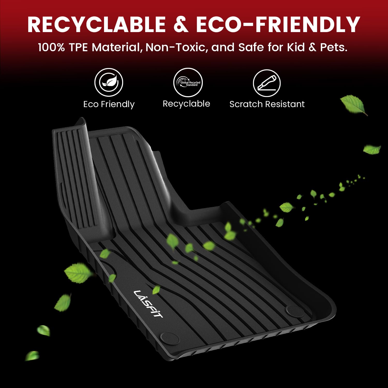 Custom-fit 3D-scanned mats match the GLC interior precisely.