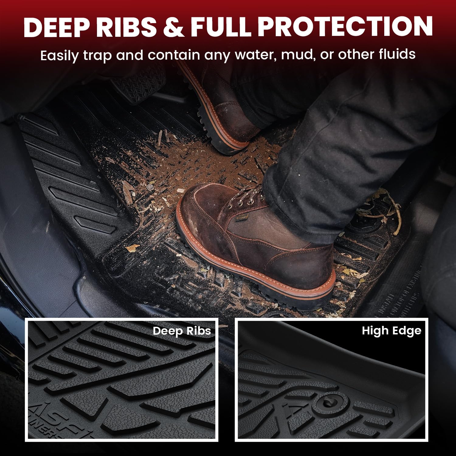 LASFIT easy-clean floor mats ready for quick wipe down