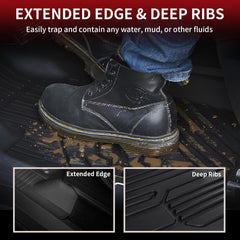 LASFIT rear mats for F-150 without fold-flat storage prevent wear.