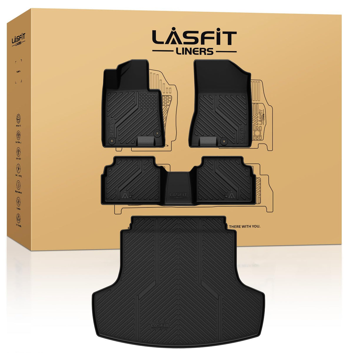 LASFIT floor mat for Hyundai Sonata with precise fit and all-weather protection