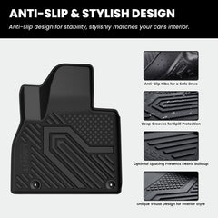 LASFIT floor mats anti-slip studs enhance safety in Kia Telluride.