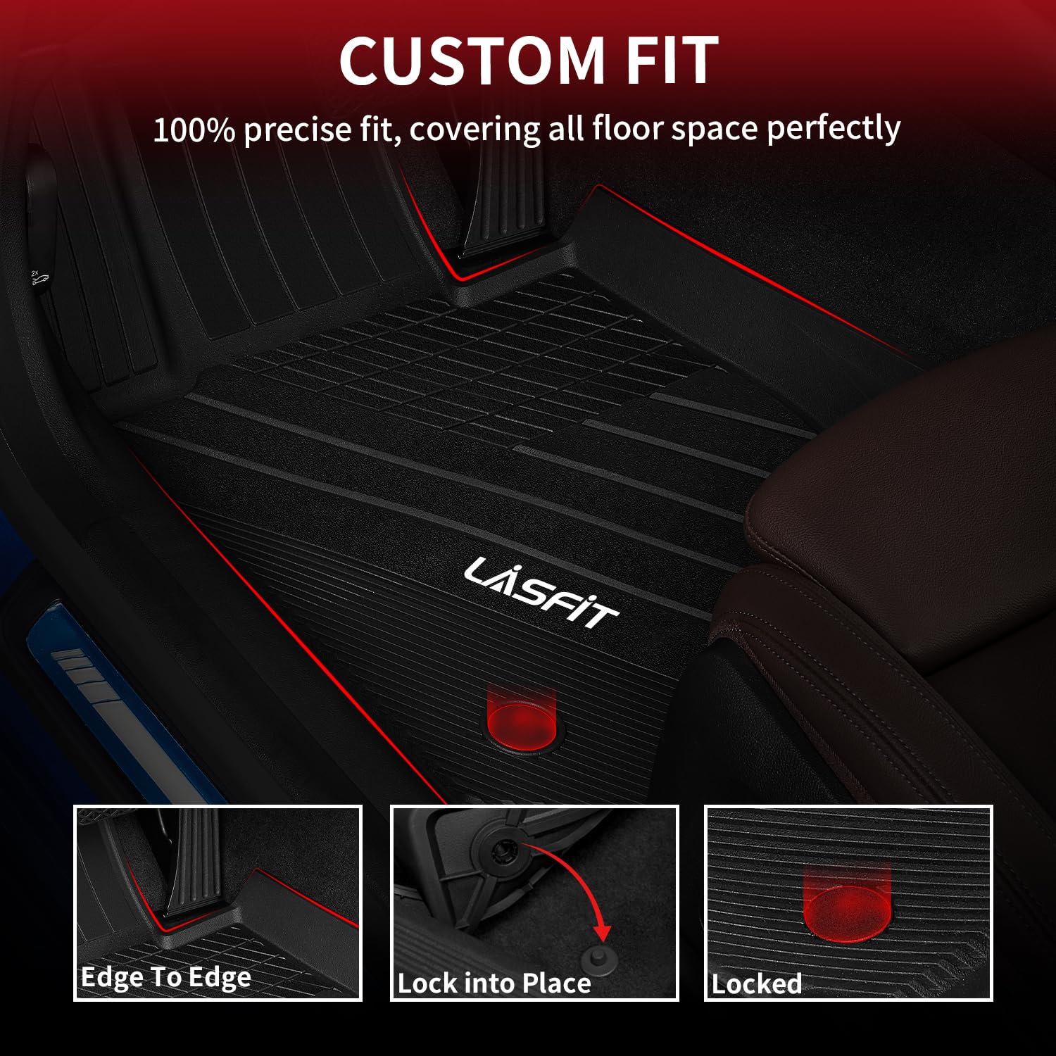 LASFIT TPE close-up shows durable, odor-free interior protection