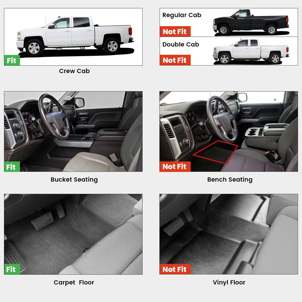 LASFIT floor mats for 2500HD/3500HD crew cab protecting interior from mud.