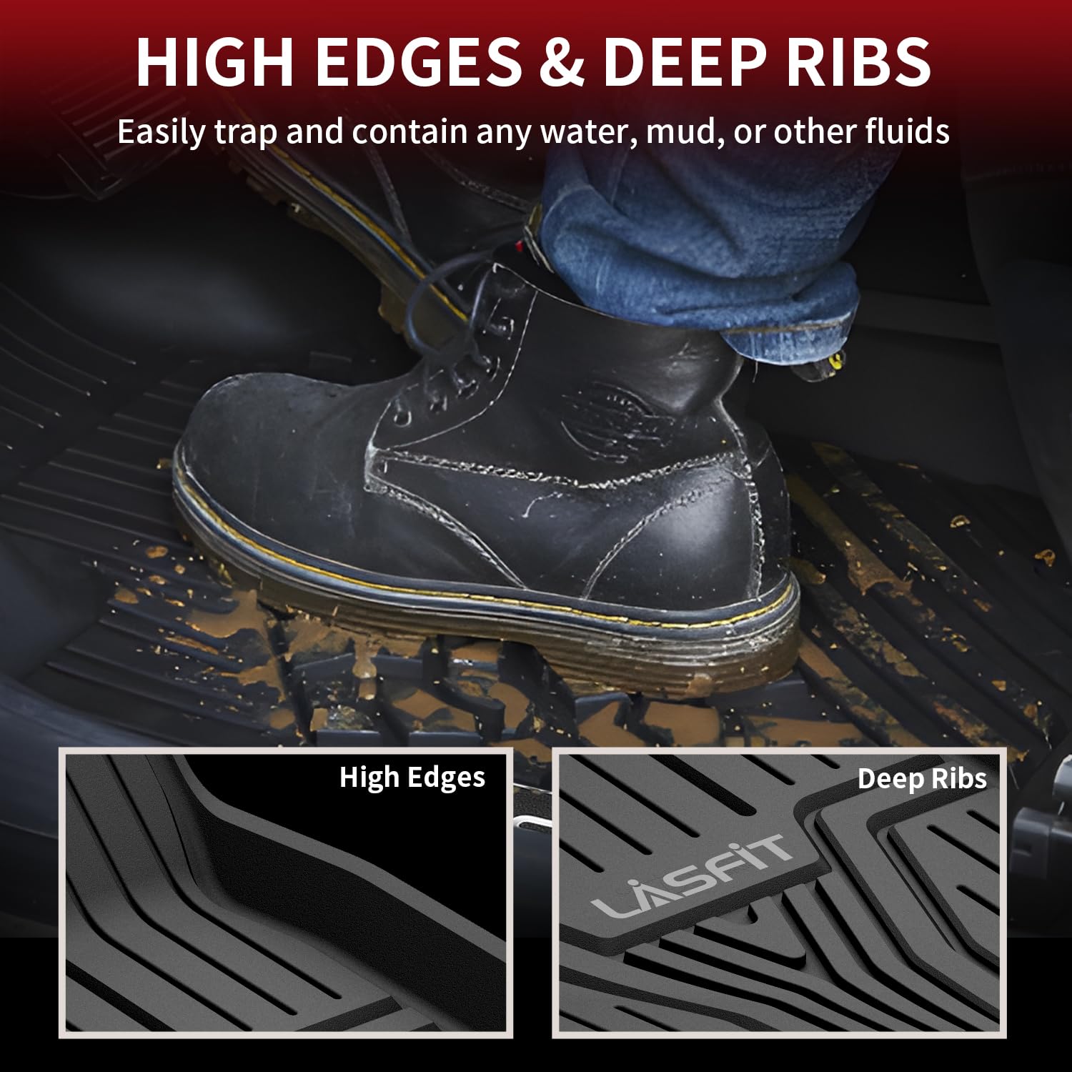 LASFIT Honda Civic floor mats, USB-port area showing versatile compatibility
