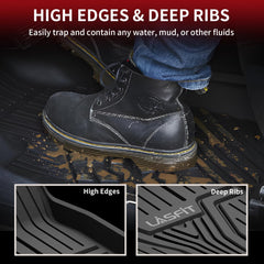LASFIT Honda Civic floor mats, USB-port area showing versatile compatibility