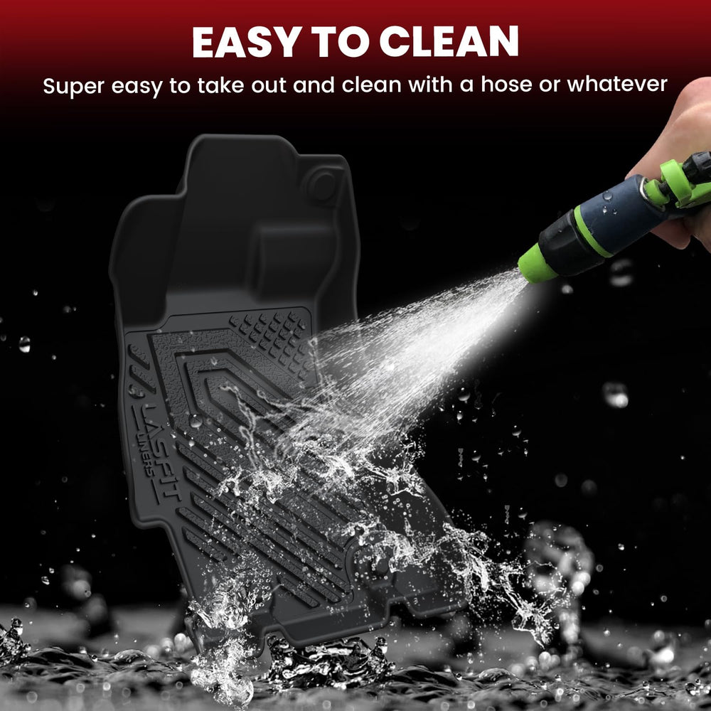 LASFIT floor mats easy-clean surface simplifies post-adventure cleanup