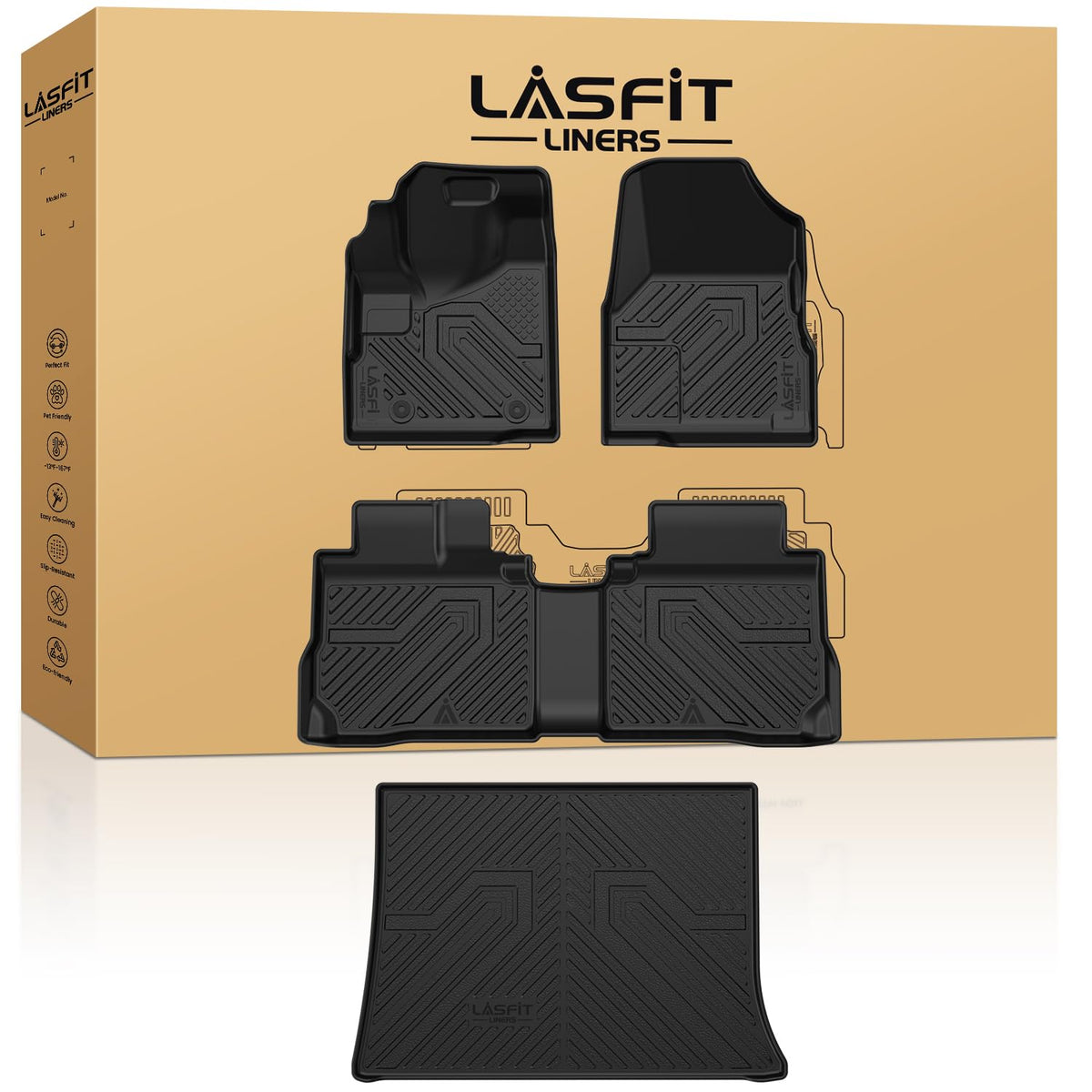LASFIT floor mats for Equinox/Terrain front left show precise fit and all-weather protection.