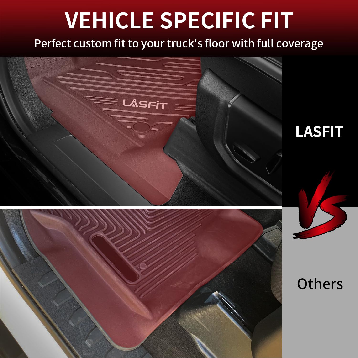LASFIT mats are easy to wipe clean after muddy adventures.