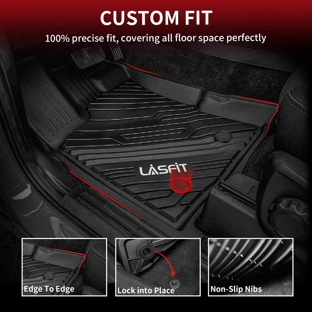 LASFIT Ford Ranger Rear Row floor mats shield rear footwell from dirt and moisture.