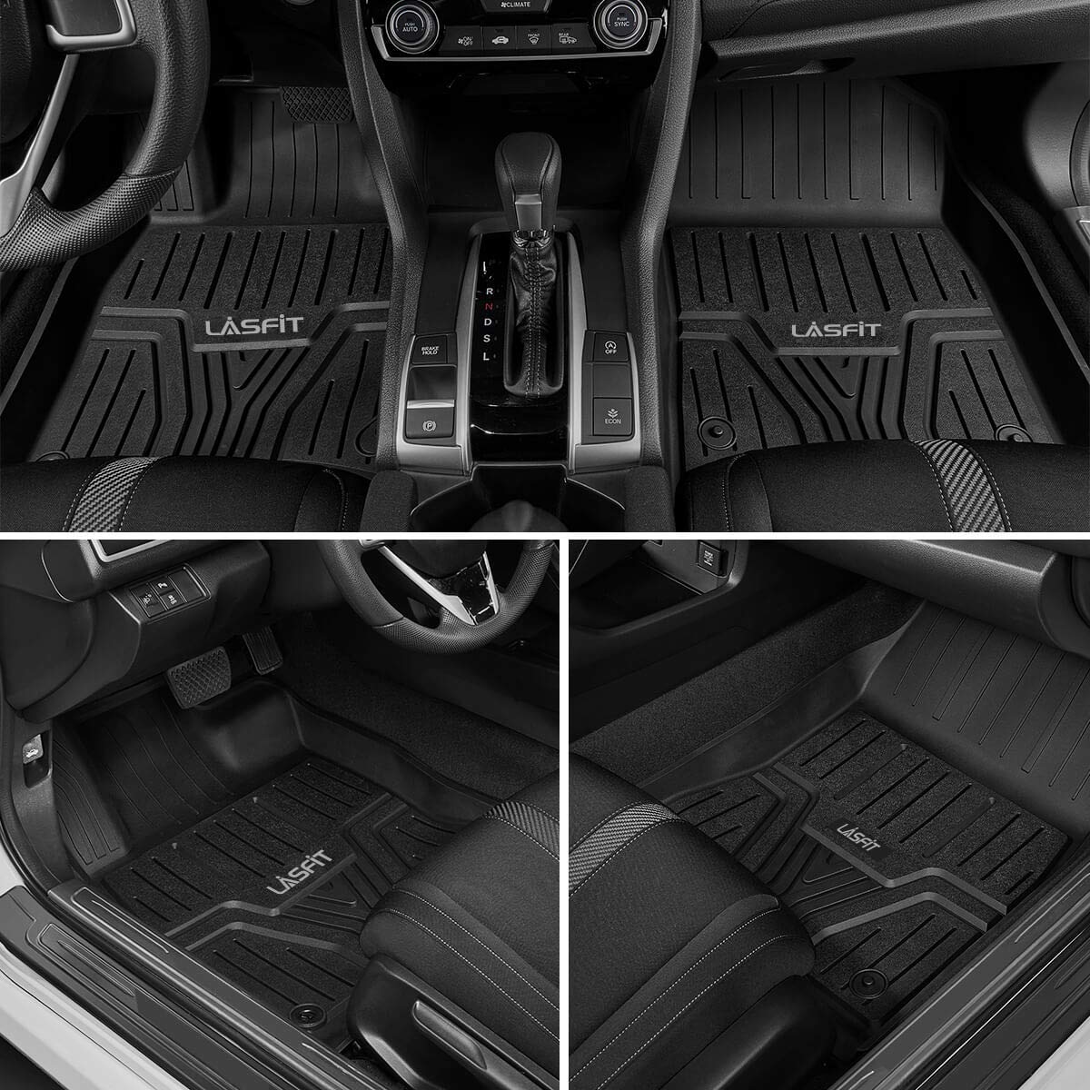 LASFIT Honda Civic hatchback pet-hair protection simplifies cleanup after trips