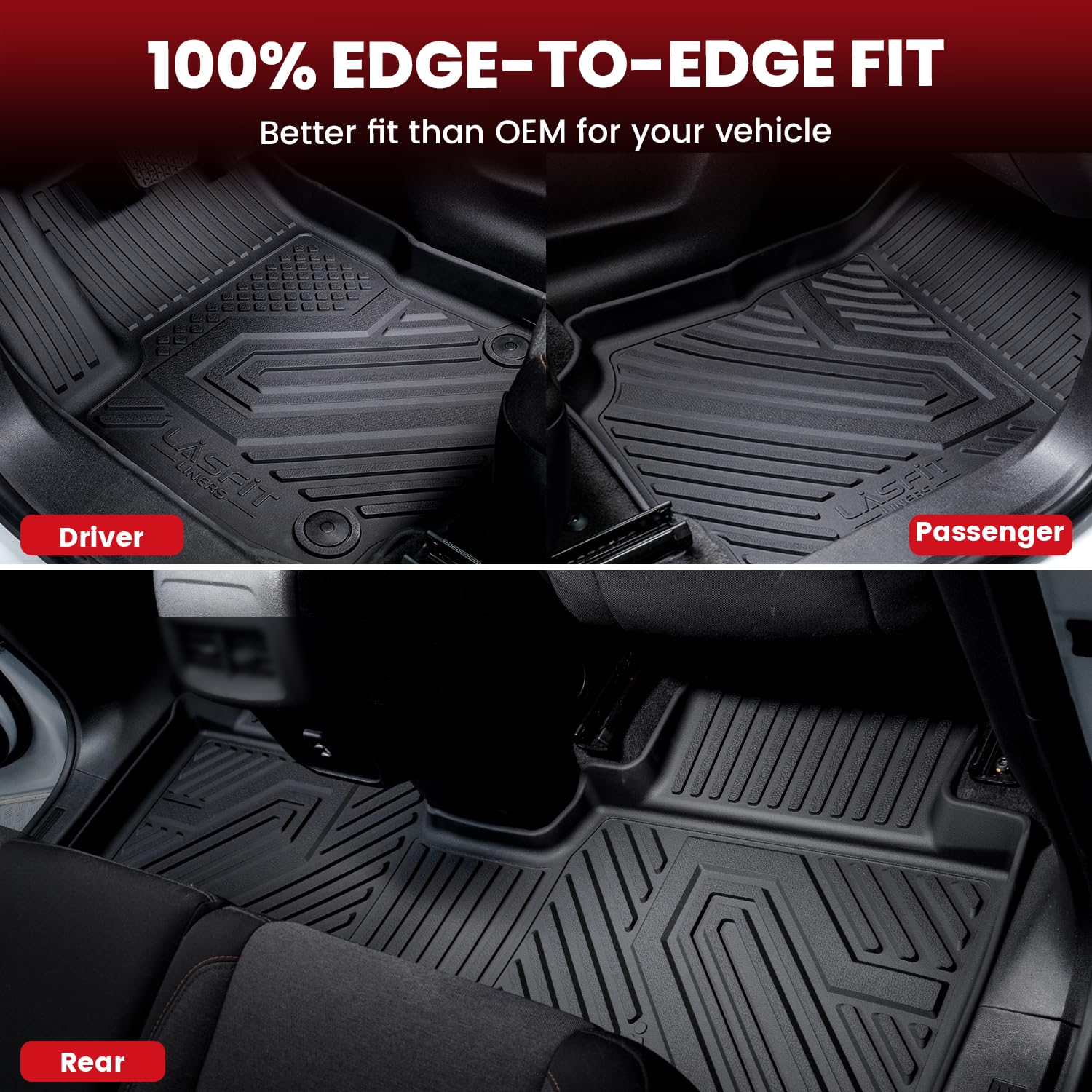 LASFIT third-row floor mats provide full coverage for families and pets