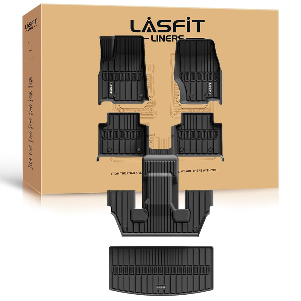 LASFIT Jeep Grand Cherokee L front mats with edge-to-edge fit protecting interiors.