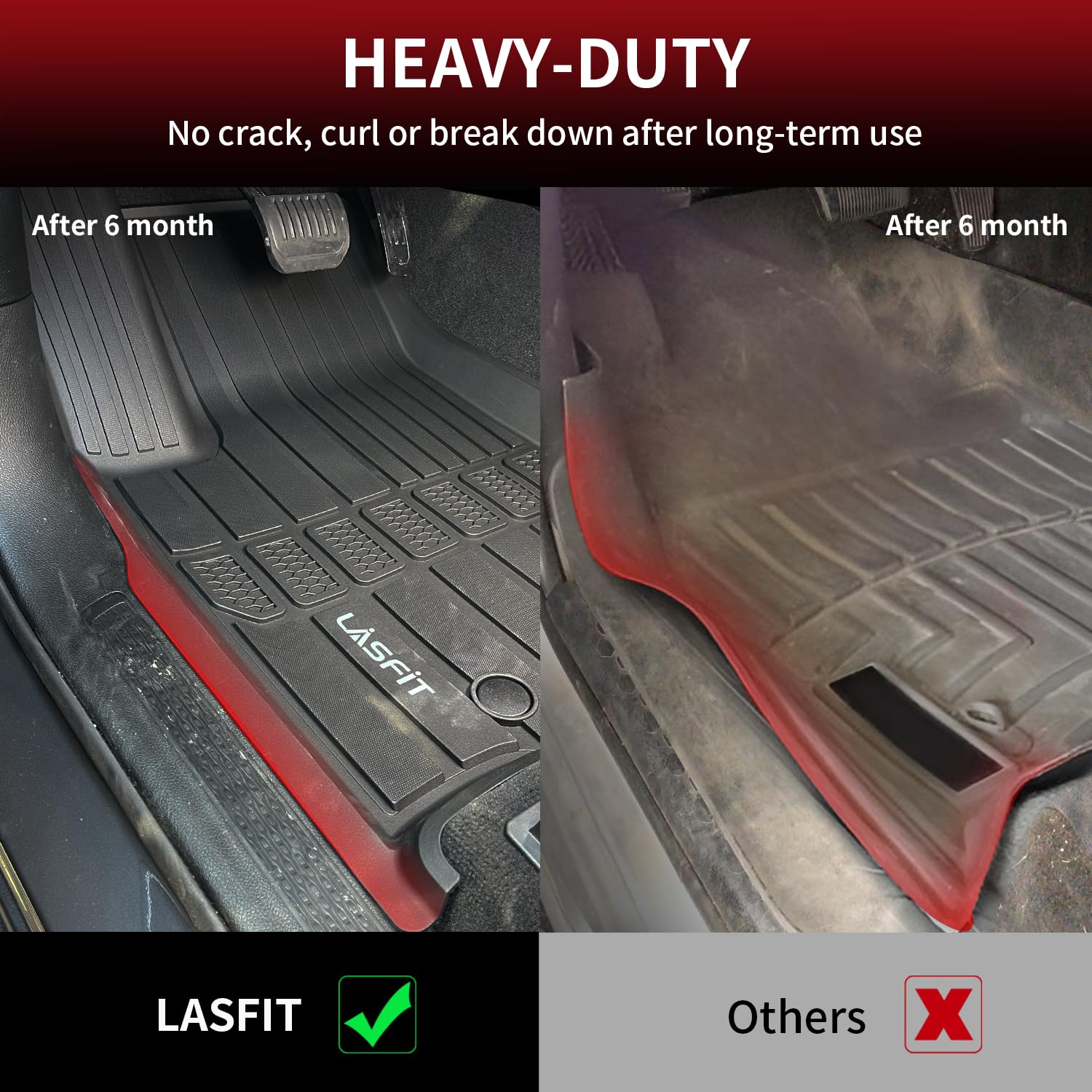 LASFIT mats help preserve interior value by protecting the cabin.