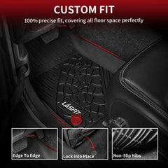 LASFIT Jeep Wrangler JL second row mats safeguarding passenger area from mud.